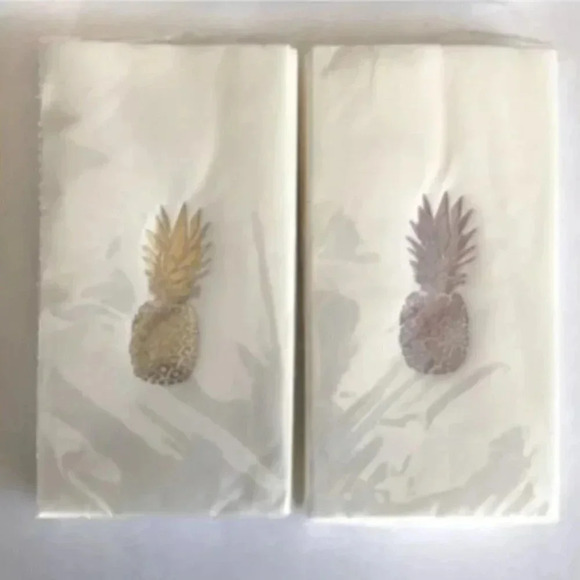 Pineapple Dinner Party Napkins | Rose Gold Foil | Rose Gold | Beach Party | Luau - Picture 11 of 12